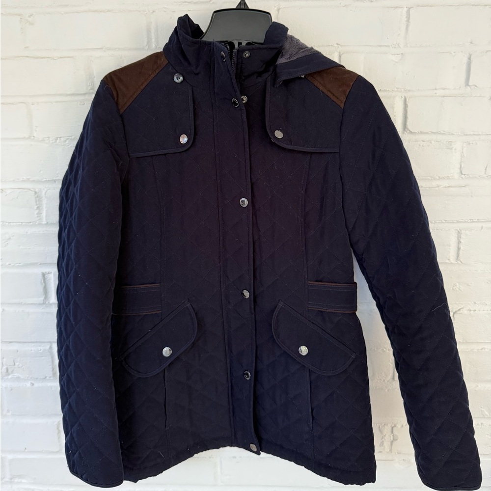 Laundry by Design Dark Blue Quilted Utility Jacket